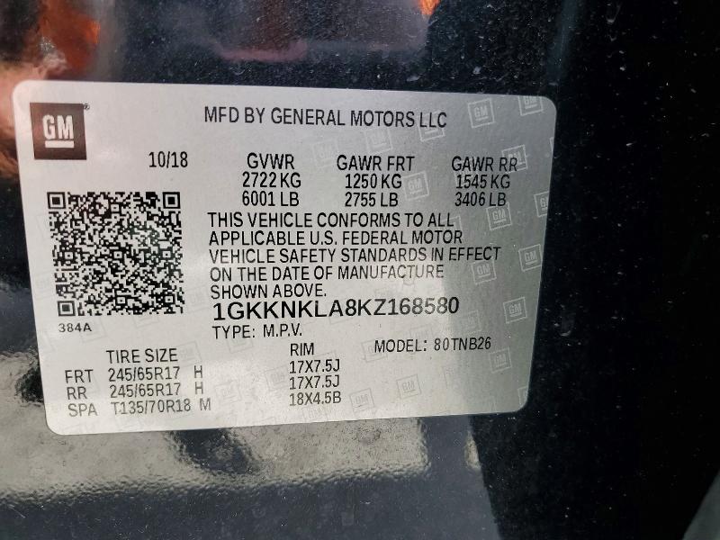 Продажа на аукционе авто 2019 Gmc Acadia, vin: 1GKKNKLA8KZ168580, номер лота: 49154056