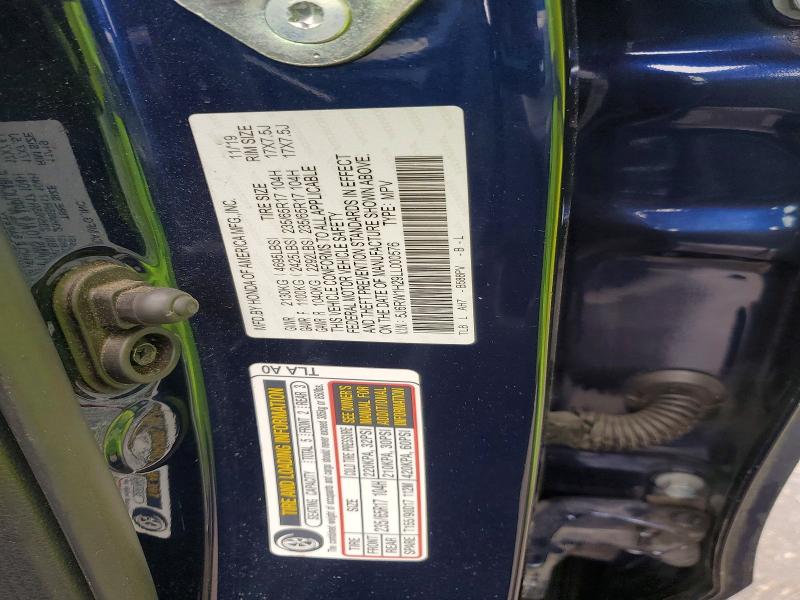 2020 Honda Cr-v მანქანა იყიდება აუქციონზე, vin: 5J6RW1H29LL000576, აუქციონის ნომერი: 49134546