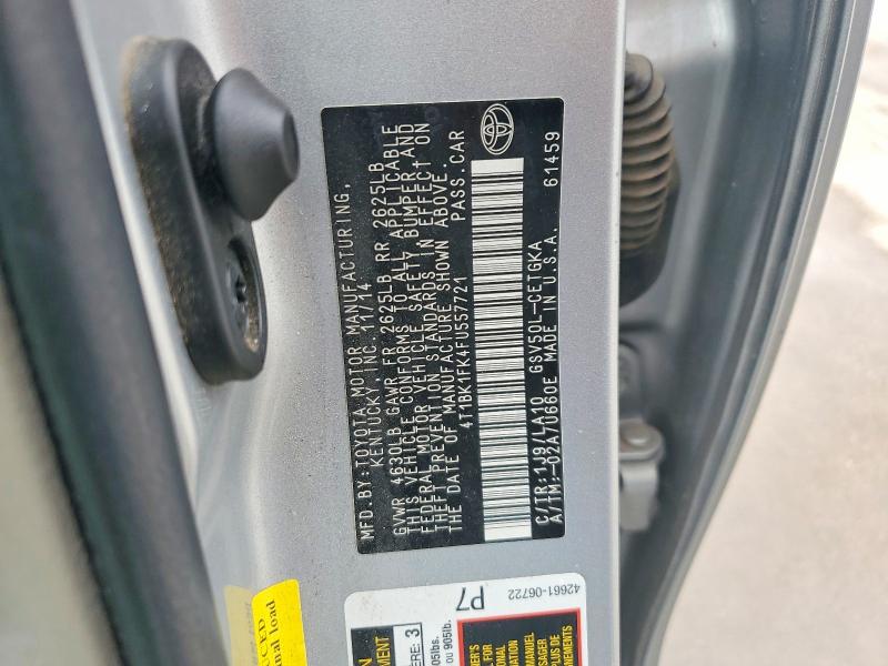 Aukcja sprzedaży 2015 Toyota Camry, vin: 4T1BK1FK4FU557721, numer aukcji: 51616816