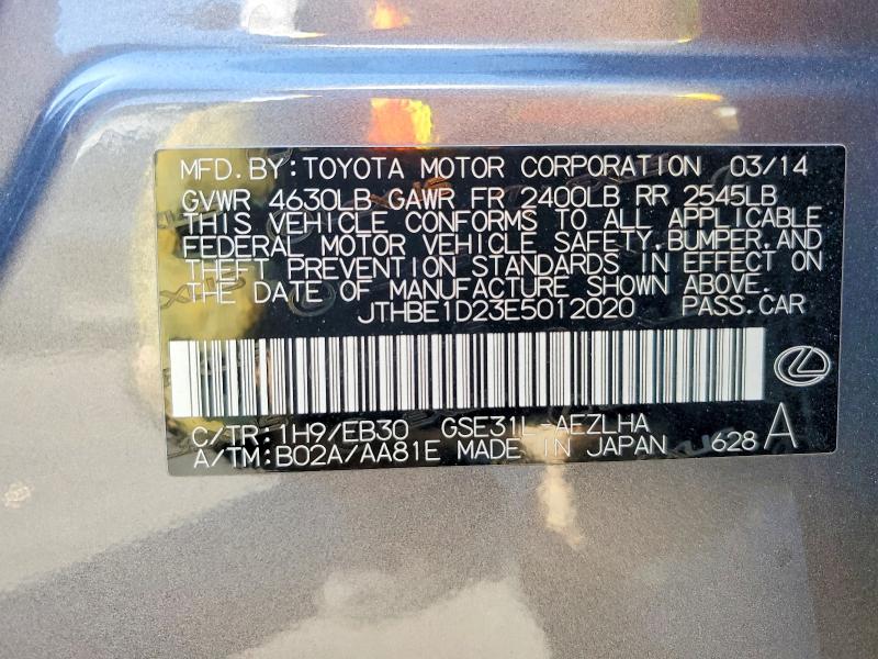 Продажа на аукционе авто 2014 Lexus Is 350, vin: JTHBE1D23E5012020, номер лота: 49004886