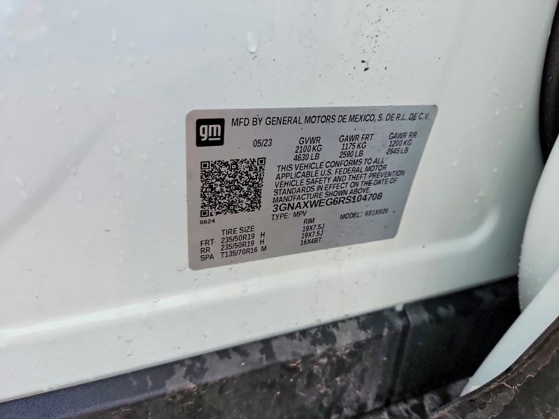 50736416 :رقم المزاد ، 3GNAXWEG6RS104708 vin ، 2024 Chevrolet Equinox مزاد بيع