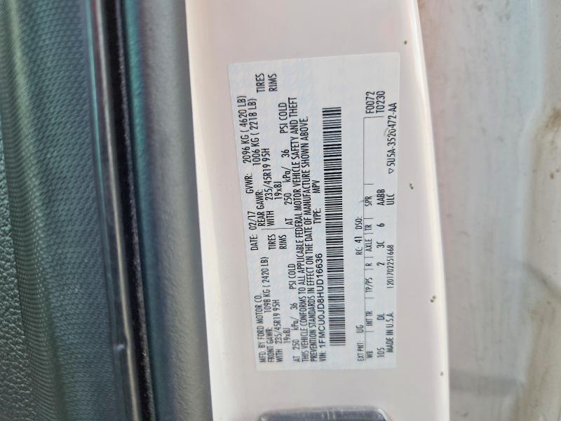 Продажа на аукционе авто 2017 Ford Escape, vin: 1FMCU0JD8HUD16636, номер лота: 50925026