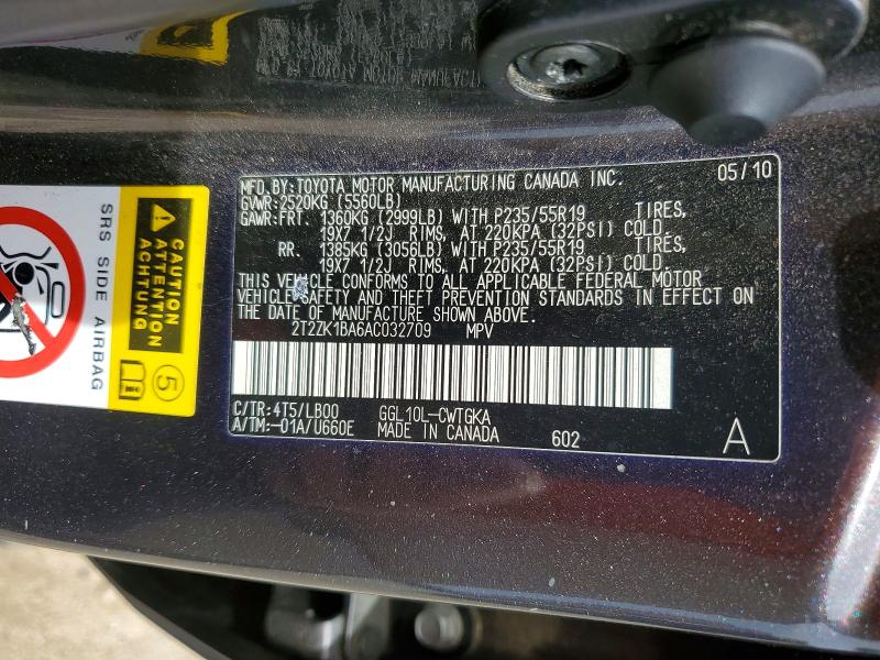 Продажа на аукционе авто 2010 Lexus Rx 350, vin: 2T2ZK1BA6AC032709, номер лота: 48874716