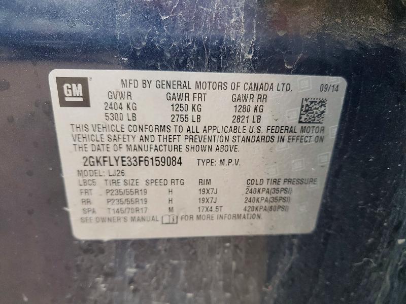 2015 Gmc Terrain მანქანა იყიდება აუქციონზე, vin: 2GKFLYE33F6159084, აუქციონის ნომერი: 49670146