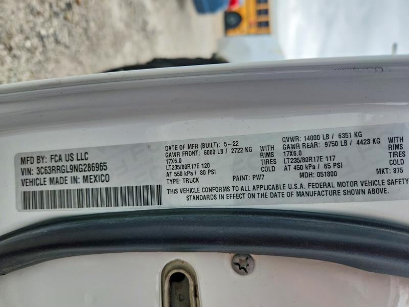 Продажа на аукционе авто 2022 Ram 3500, vin: 3C63RRGL9NG286965, номер лота: 49424476
