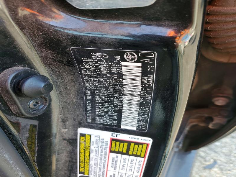 49678946 :رقم المزاد ، 2T1BU4EE7CC857158 vin ، 2012 Toyota Corolla مزاد بيع
