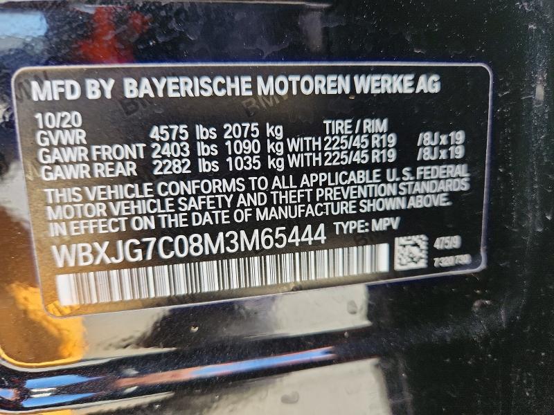 Aukcja sprzedaży 2021 Bmw X1, vin: WBXJG7C08M3M65444, numer aukcji: 49028426