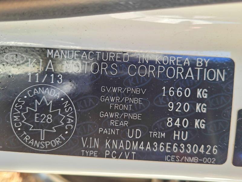 Aukcja sprzedaży 2014 Kia Rondo, vin: KNADM4A36E6330426, numer aukcji: 50851686