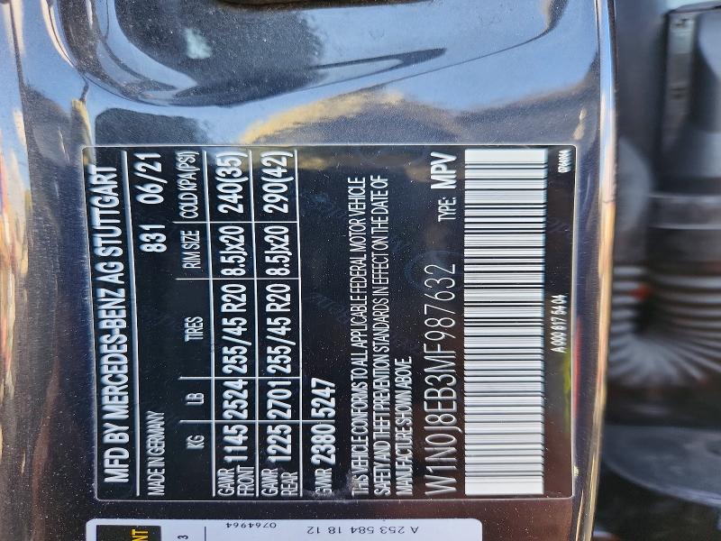 Aukcja sprzedaży 2021 Mercedes-benz Glc Coupe, vin: W1N0J8EB3MF987632, numer aukcji: 48200136