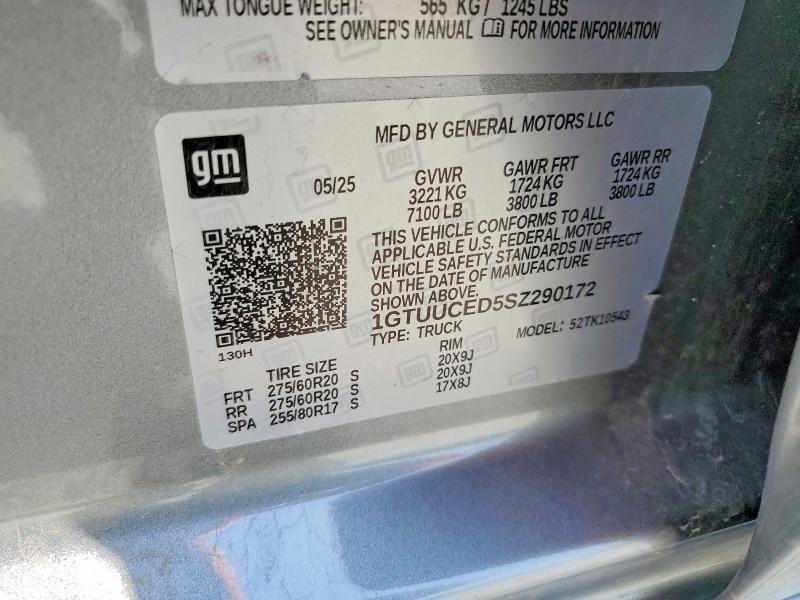 Продажа на аукционе авто 2025 Gmc Sierra, vin: 1GTUUCED5SZ290172, номер лота: 51626816
