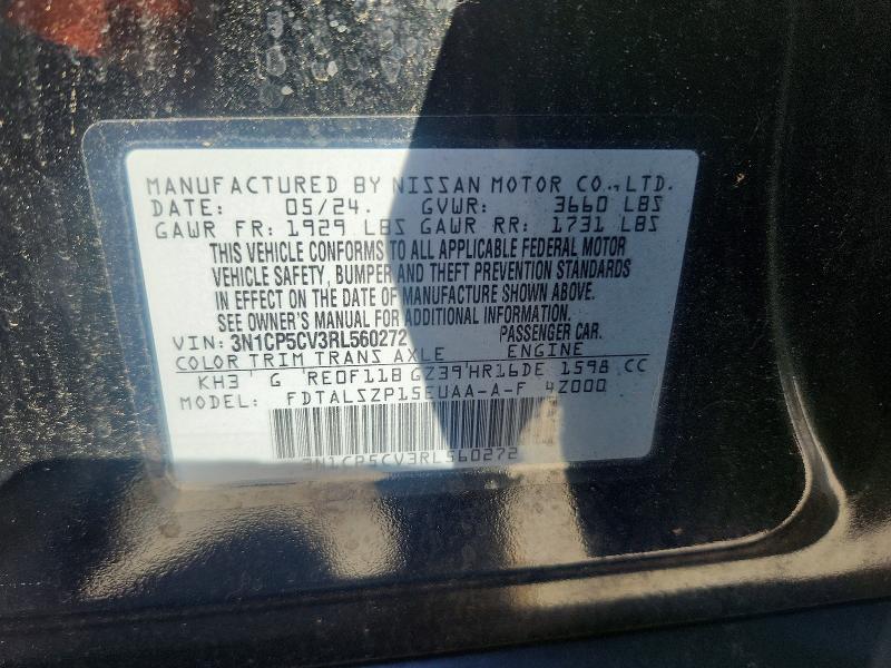2024 Nissan Kicks მანქანა იყიდება აუქციონზე, vin: 3N1CP5CV3RL560272, აუქციონის ნომერი: 49144456