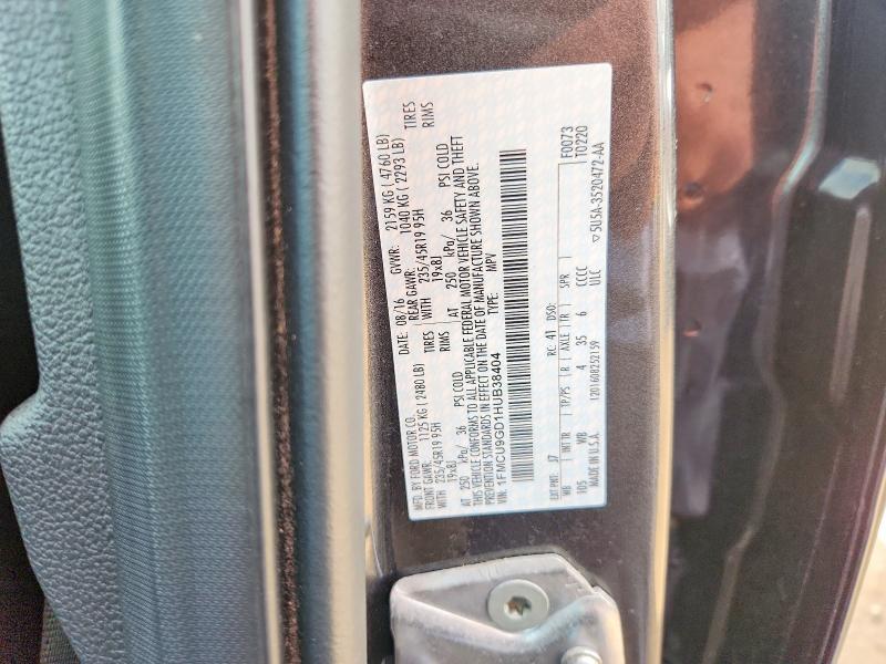 Продаж на аукціоні авто 2017 Ford Escape, vin: 1FMCU9GD1HUB38404, номер лоту: 50113716