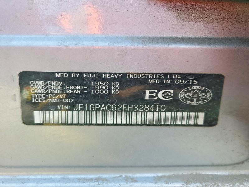 2015 Subaru Impreza მანქანა იყიდება აუქციონზე, vin: JF1GPAC62FH328410, აუქციონის ნომერი: 50950826