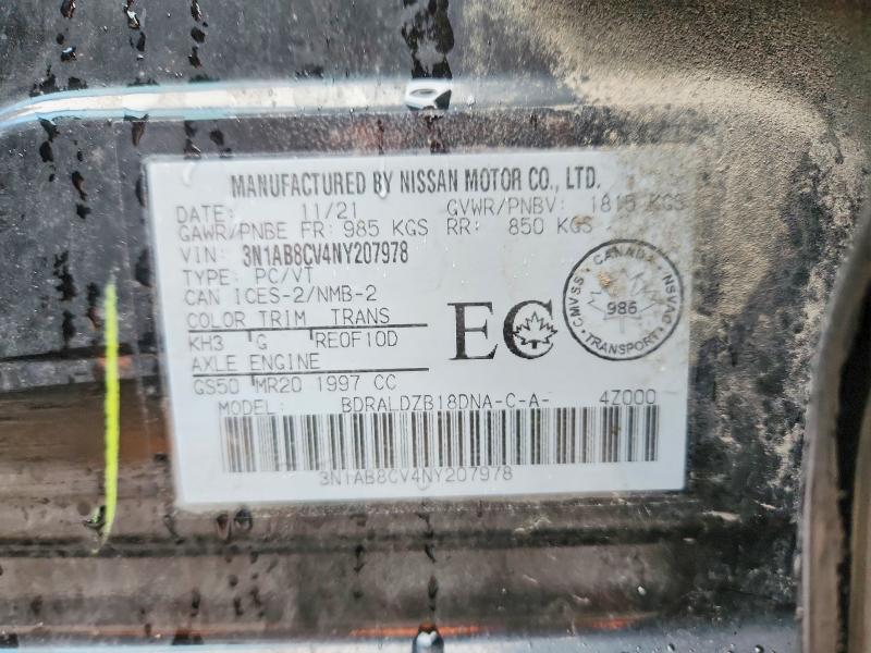 Aukcja sprzedaży 2022 Nissan Sentra, vin: 3N1AB8CV4NY207978, numer aukcji: 79908005