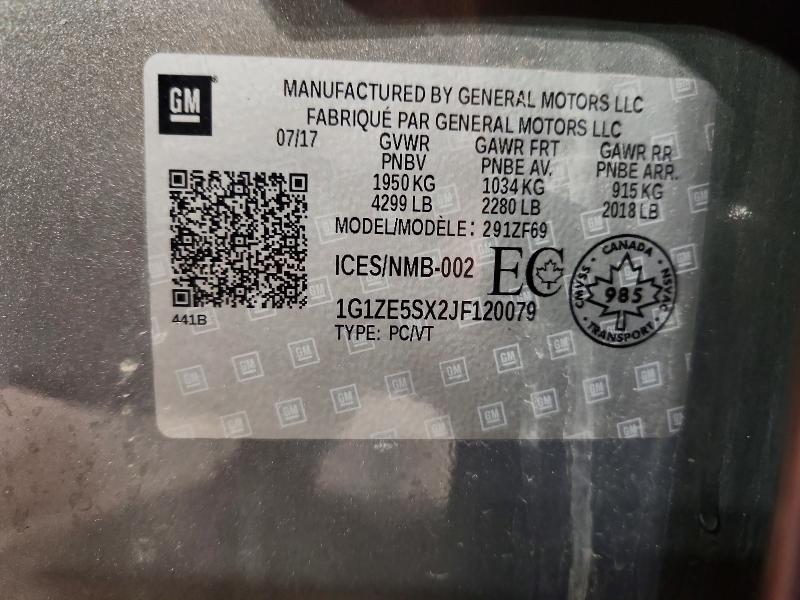 Продажа на аукционе авто 2018 Chevrolet Malibu, vin: 1G1ZE5SX2JF120079, номер лота: 51455736