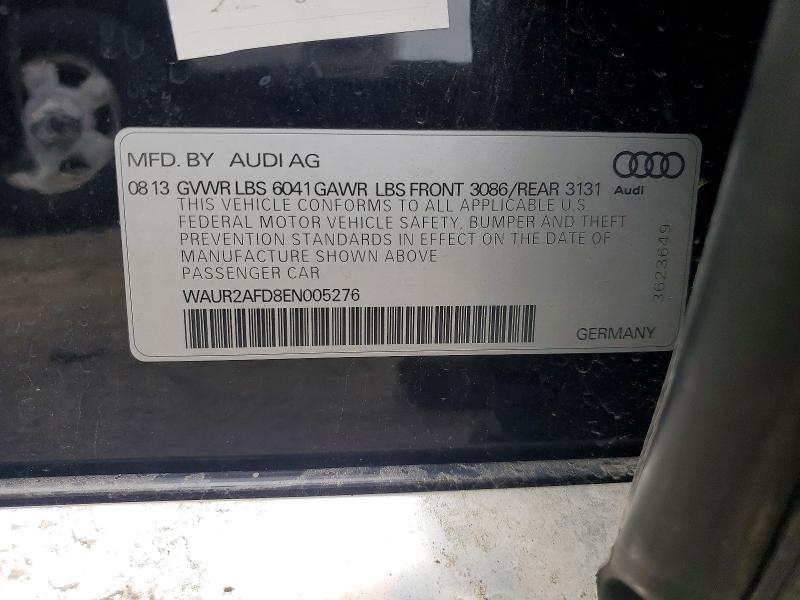 Продажа на аукционе авто 2014 Audi A8, vin: WAUR2AFD8EN005276, номер лота: 48398556