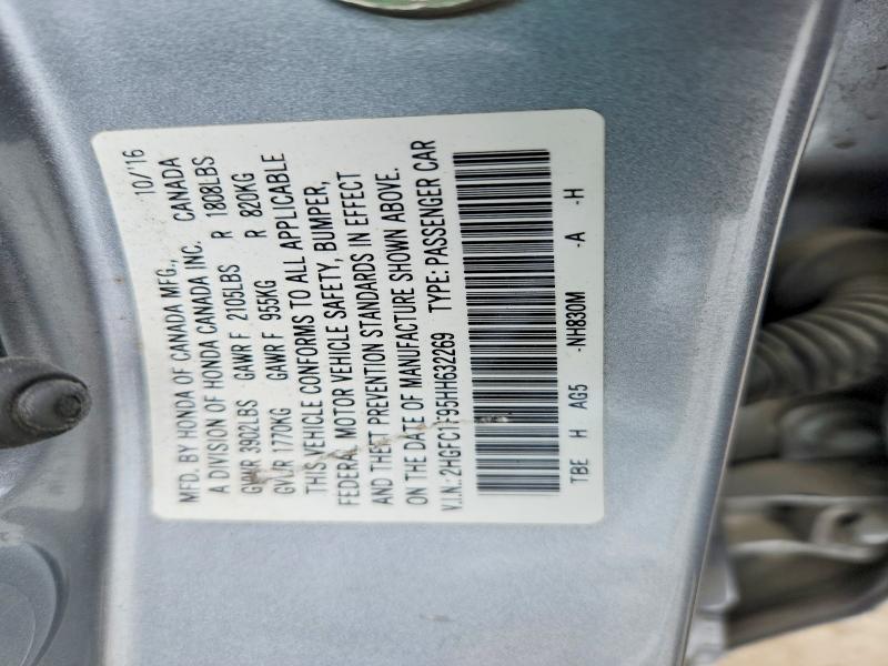 Aukcja sprzedaży 2017 Honda Civic, vin: 2HGFC1F95HH632269, numer aukcji: 50794476
