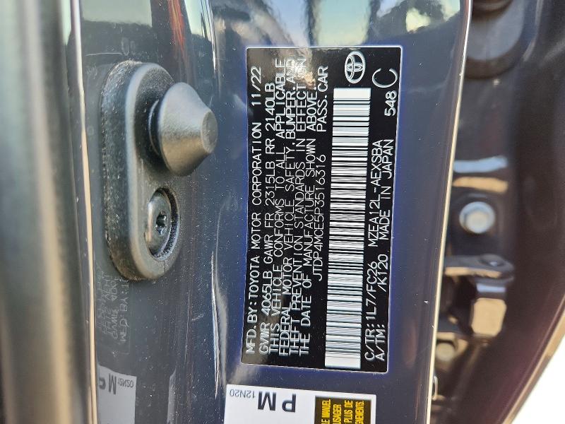 Auction sale of the 2023 Toyota Corolla, vin: JTDP4MCE5P3516316, lot number: 51452066