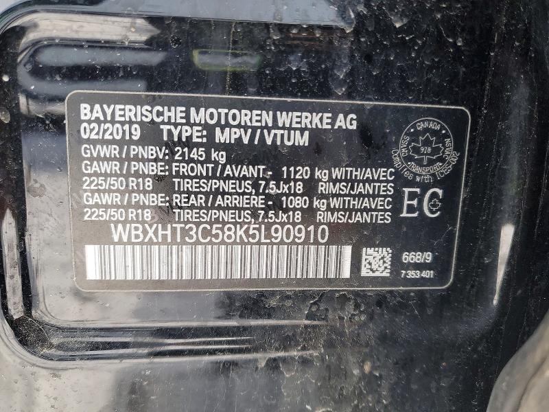 Aukcja sprzedaży 2019 Bmw X1, vin: WBXHT3C58K5L90910, numer aukcji: 48459716