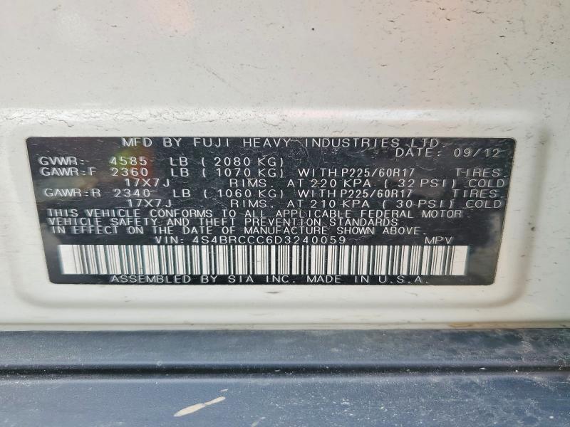 Aukcja sprzedaży 2013 Subaru Outback, vin: 4S4BRCCC6D3240059, numer aukcji: 49992366