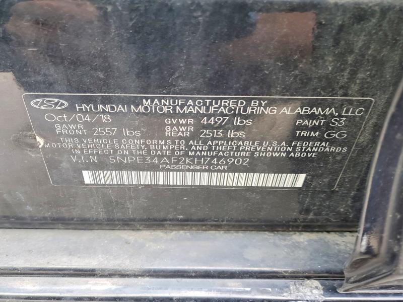Продаж на аукціоні авто 2019 Hyundai Sonata, vin: 5NPE34AF2KH746902, номер лоту: 50383416