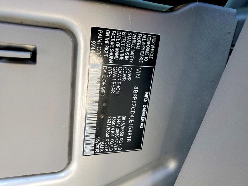 Aukcja sprzedaży 2018 Mercedes-benz Sprinter, vin: 8BRPE7CD4JE154818, numer aukcji: 48835736