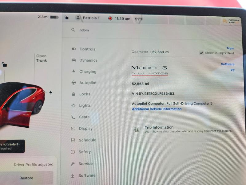 50238626 :رقم المزاد ، 5YJ3E1ECXLF586493 vin ، 2020 Tesla Model 3 مزاد بيع