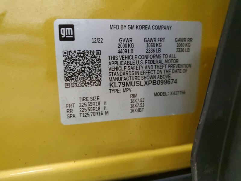 49186756 :رقم المزاد ، KL79MUSLXPB099674 vin ، 2023 Chevrolet Trailblazer مزاد بيع