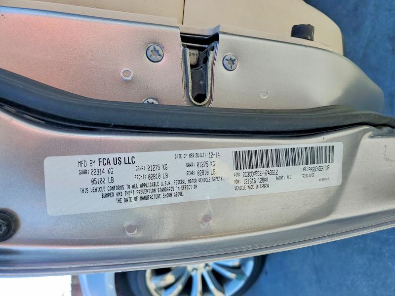 Продаж на аукціоні авто 2015 Chrysler 300c, vin: 2C3CCAEG2FH743512, номер лоту: 50529326
