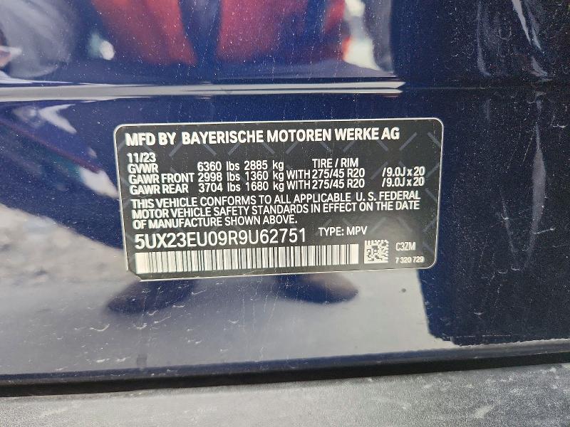 Aukcja sprzedaży 2024 Bmw X5, vin: 5UX23EU09R9U62751, numer aukcji: 49908306