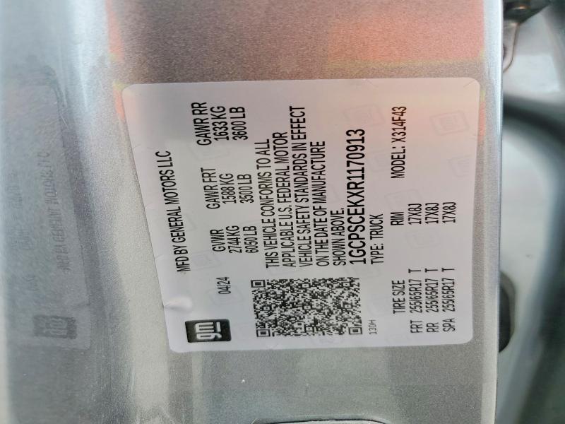Продажа на аукционе авто 2024 Chevrolet Colorado, vin: 1GCPSCEKXR1170913, номер лота: 51890126