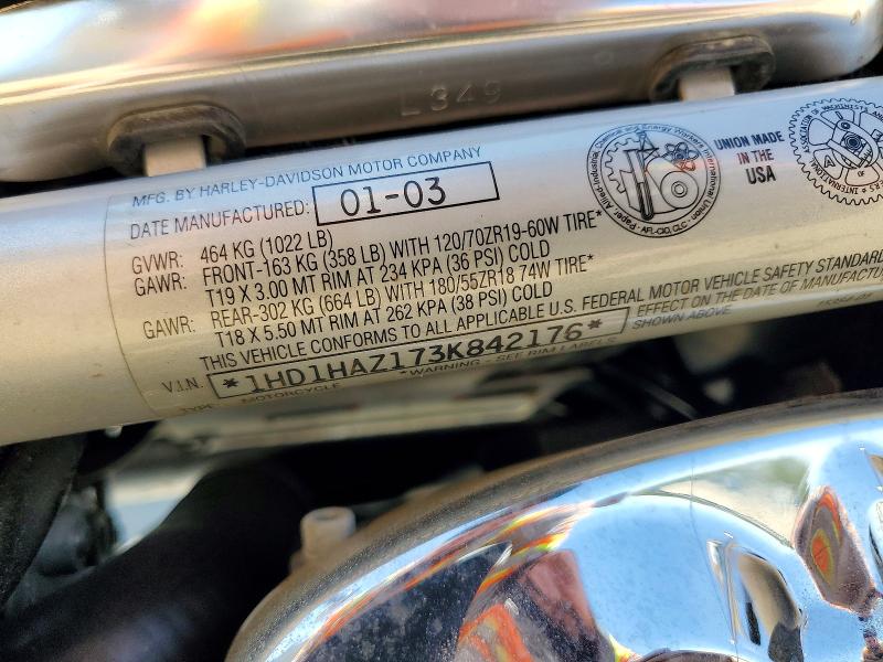 Продаж на аукціоні авто 2003 Harley-davidson Vrsca, vin: 1HD1HAZ173K842176, номер лоту: 48313176