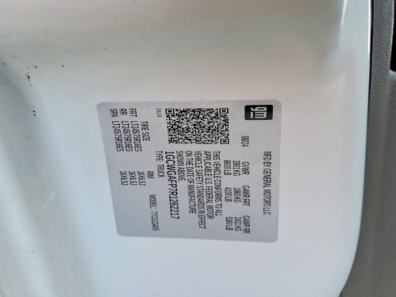 Aukcja sprzedaży 2024 Chevrolet Express G2500, vin: 1GCWGAFP7R1262217, numer aukcji: 48508816