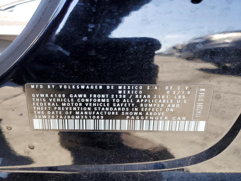 Aukcja sprzedaży 2016 Volkswagen Jetta, vin: 3VW267AJ8GM351069, numer aukcji: 49170356