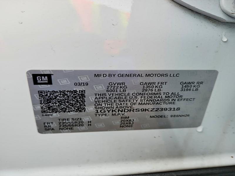 Продаж на аукціоні авто 2019 Cadillac Xt5, vin: 1GYKNDRS9KZ239318, номер лоту: 51188726