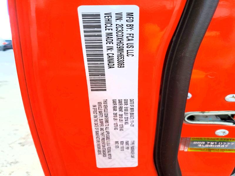 Продаж на аукціоні авто 2021 Dodge Charger, vin: 2C3CDXHG9MH653069, номер лоту: 50721906