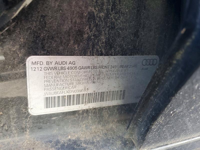 Aukcja sprzedaży 2013 Audi A4, vin: WAUBFAFLXDN035097, numer aukcji: 48935606