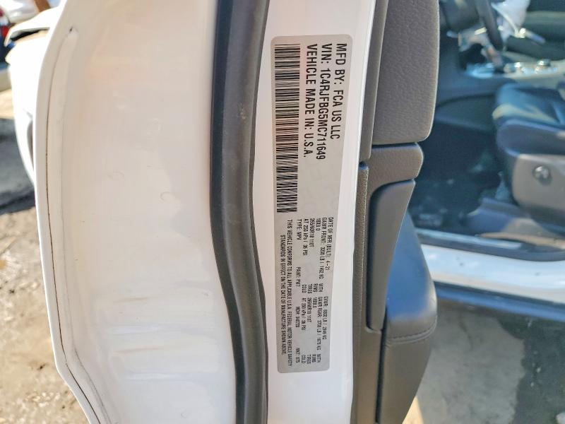 49307606 :رقم المزاد ، 1C4RJFBG5MC711649 vin ، 2021 Jeep Grand Cherokee مزاد بيع