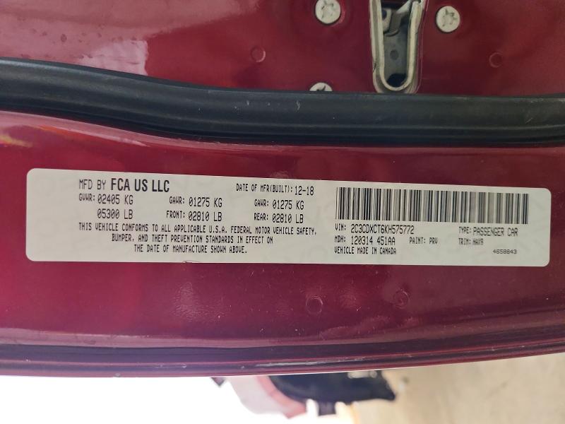 Aukcja sprzedaży 2019 Dodge Charger, vin: 2C3CDXCT6KH575772, numer aukcji: 48494396