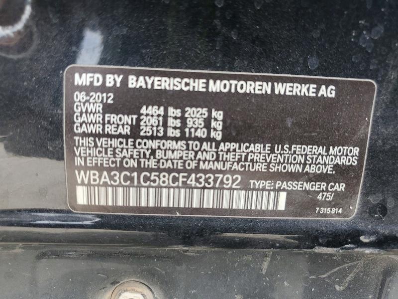Aukcja sprzedaży 2012 Bmw 328, vin: WBA3C1C58CF433792, numer aukcji: 48459646