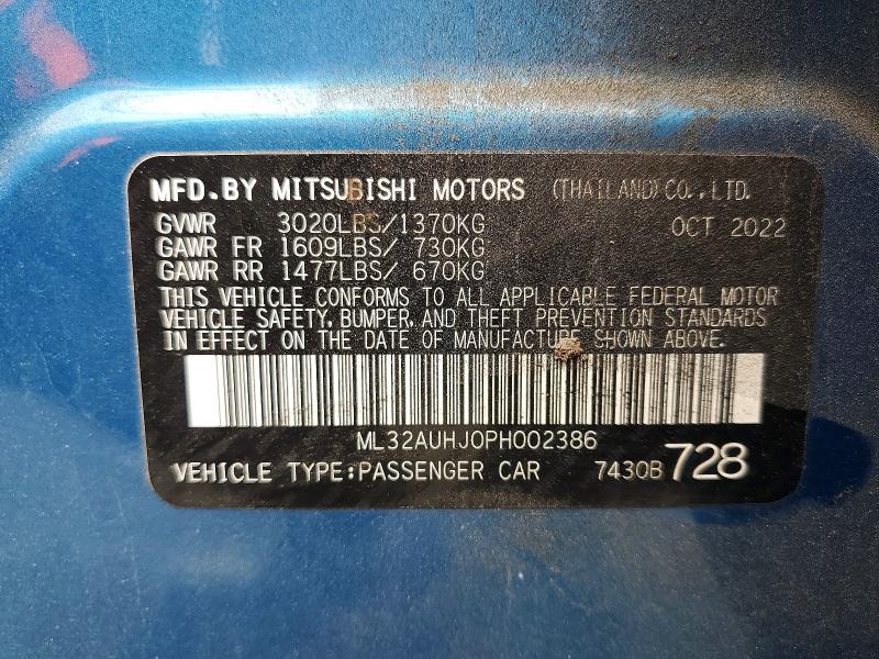 Aukcja sprzedaży 2023 Mitsubishi Mirage, vin: ML32AUHJ0PH002386, numer aukcji: 49149626