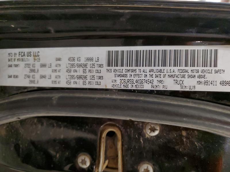 2019 Ram 2500 მანქანა იყიდება აუქციონზე, vin: 3C6UR5SL4KG674542, აუქციონის ნომერი: 48262966
