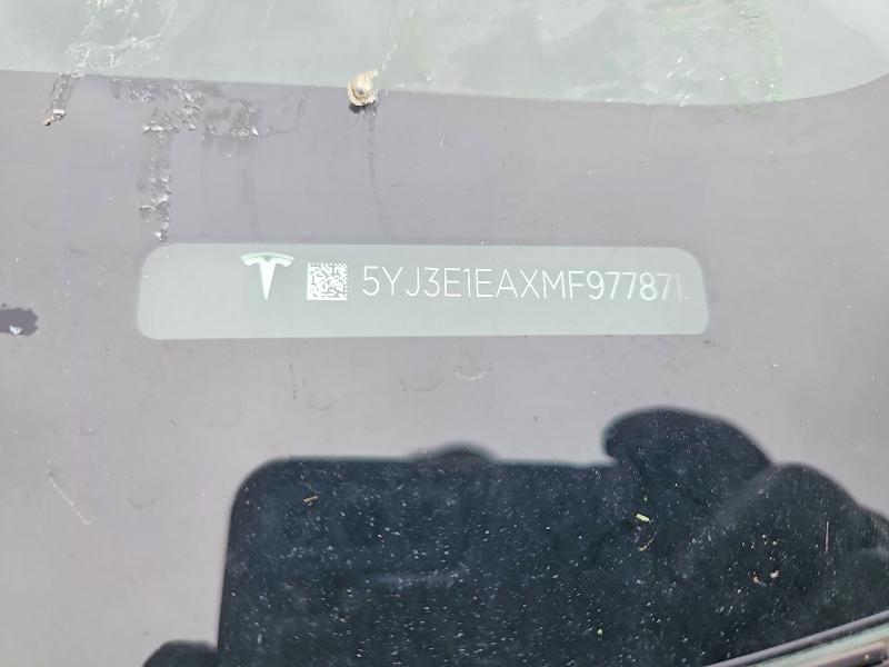 Продаж на аукціоні авто 2021 Tesla Model 3, vin: 5YJ3E1EAXMF977871, номер лоту: 48817576