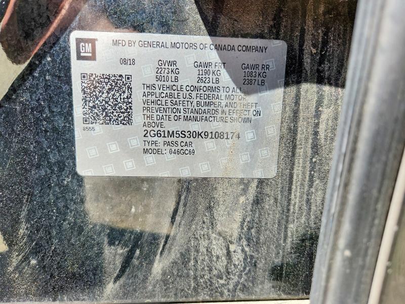 Aukcja sprzedaży 2019 Cadillac Xts, vin: 2G61M5S30K9108174, numer aukcji: 49980396