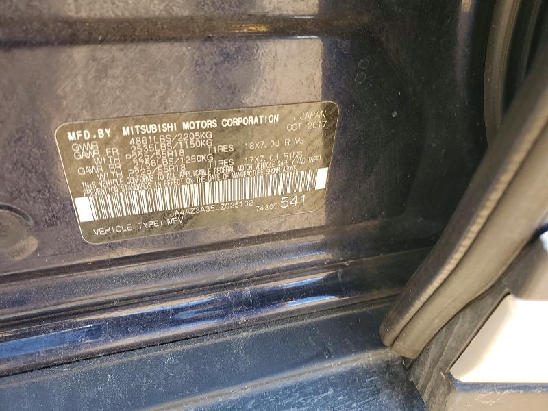 Продажа на аукционе авто 2018 Mitsubishi Outlander, vin: JA4AZ3A35JZ025102, номер лота: 50766366