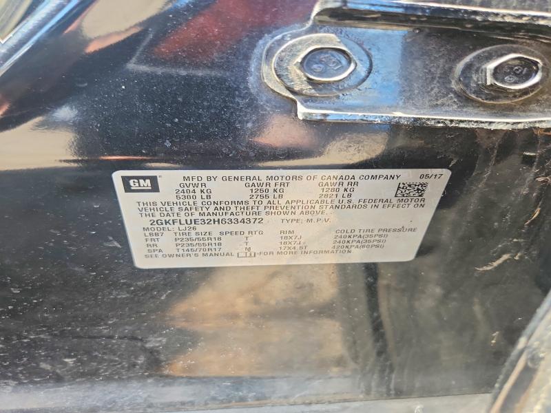 Aukcja sprzedaży 2017 Gmc Terrain, vin: 2GKFLUE32H6334372, numer aukcji: 50281646