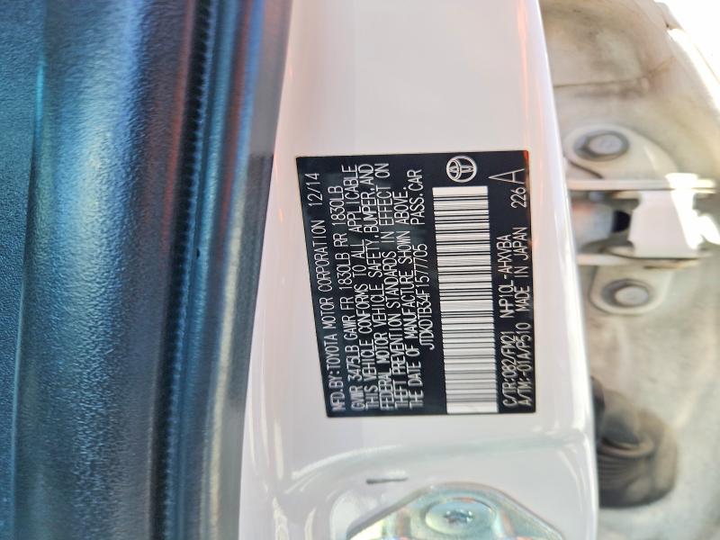 51109946 :رقم المزاد ، JTDKDTB34F1577705 vin ، 2015 Toyota Prius C مزاد بيع