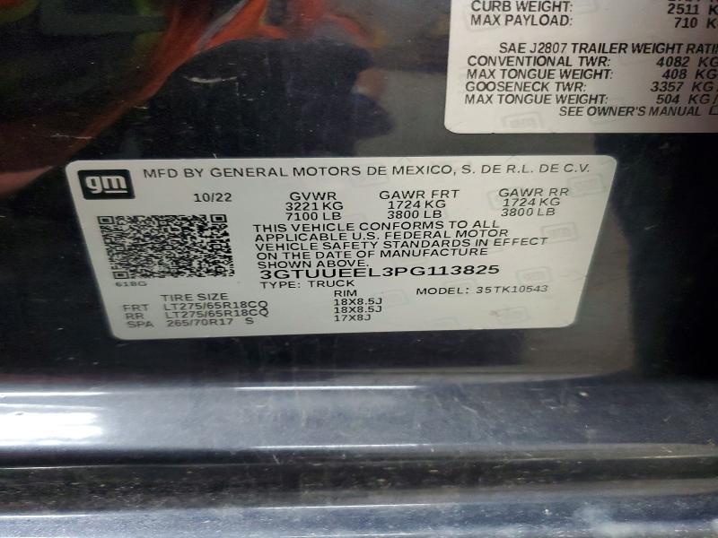 Продажа на аукционе авто 2023 Gmc Sierra, vin: 3GTUUEEL3PG113825, номер лота: 50361636