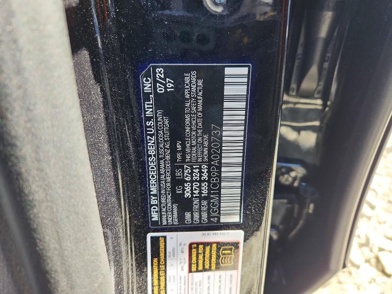 2023 Mercedes-benz Eqe Suv მანქანა იყიდება აუქციონზე, vin: 4JGGM1CB9PA020737, აუქციონის ნომერი: 50815746