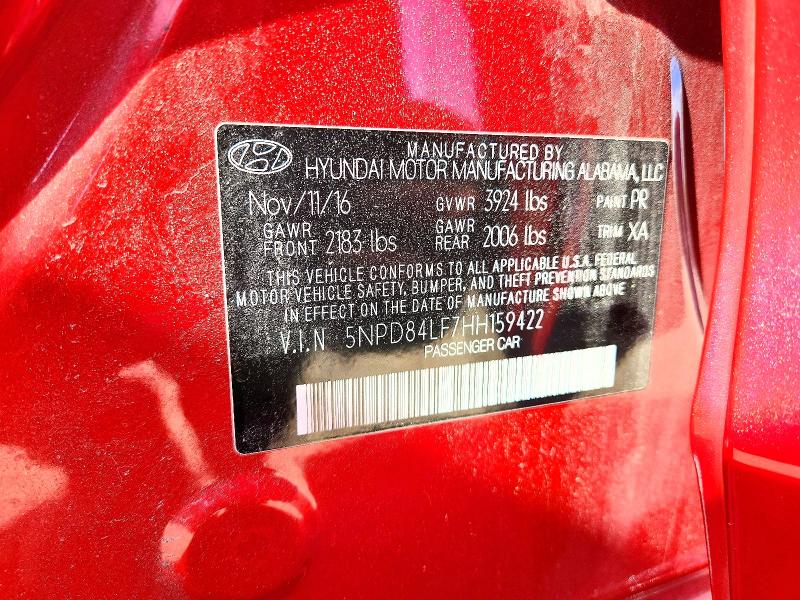 Aukcja sprzedaży 2017 Hyundai Elantra, vin: 5NPD84LF7HH159422, numer aukcji: 49400456